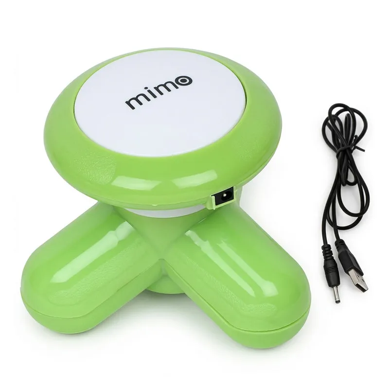 Portable Electric Mini Body Massager | 3 Head Handheld Vibration Massager for Neck, Back, Shoulder & Full Body Relaxation (USB Rechargeable)