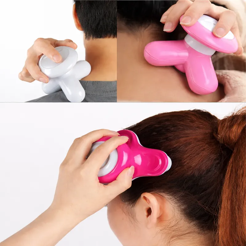 Portable Electric Mini Body Massager | 3 Head Handheld Vibration Massager for Neck, Back, Shoulder & Full Body Relaxation (USB Rechargeable)