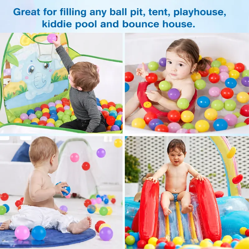 72 Colorful Ball Pit Balls for Kids | Soft Plastic Play Balls for Baby Pool, Tent, Playhouse
