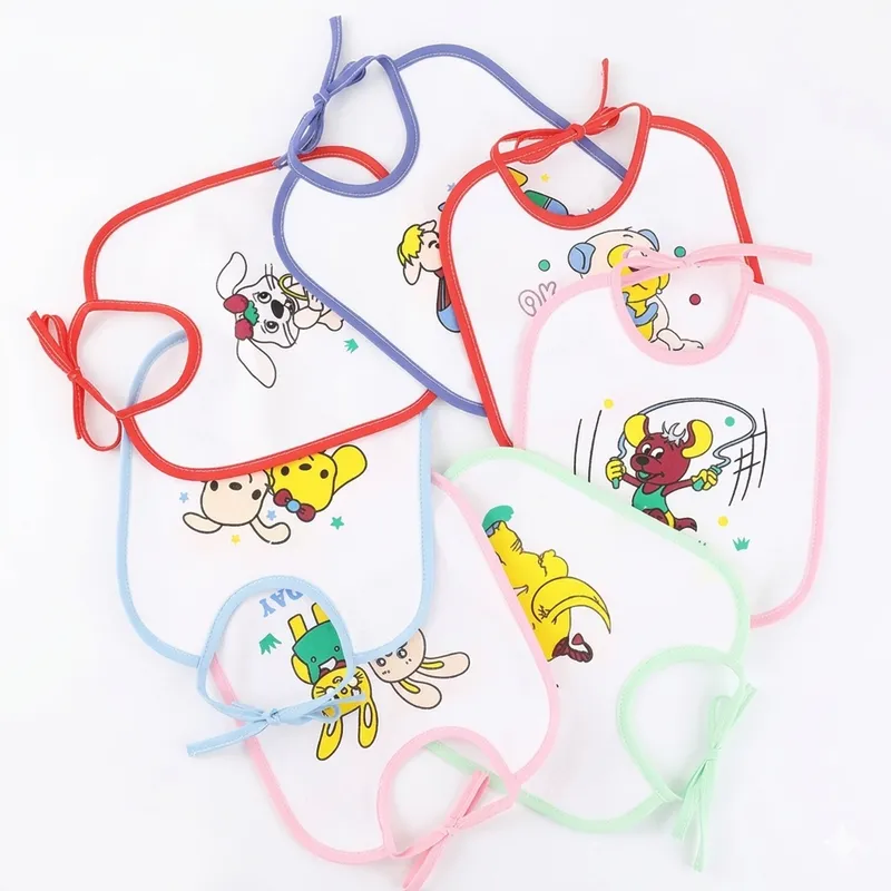 Baby Feeding Bibs Set | Waterproof & Reusable Cartoon Printed Bibs