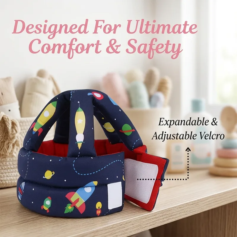 Baby Safety Head Protector Helmet with Free Knee Pads – Anti-Fall Cushion Protection Cap