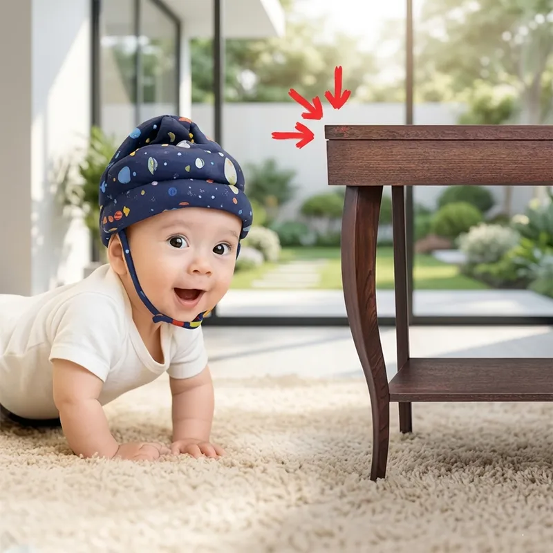 Baby Safety Head Protector Helmet with Free Knee Pads – Anti-Fall Cushion Protection Cap