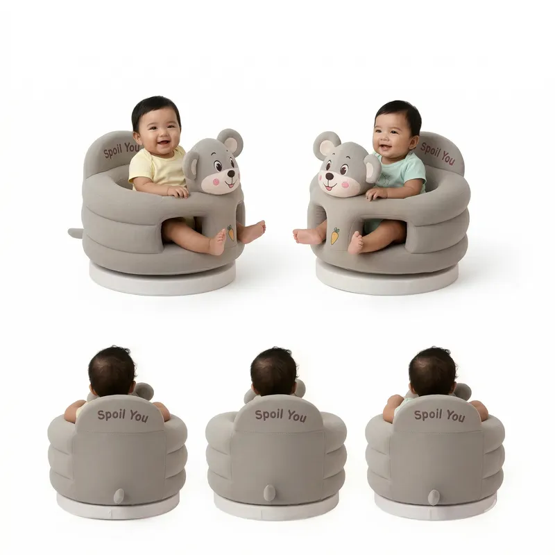 Baby Support Sofa Seat | Soft Plush Sitting Chair for Infants (Cartoon Design)