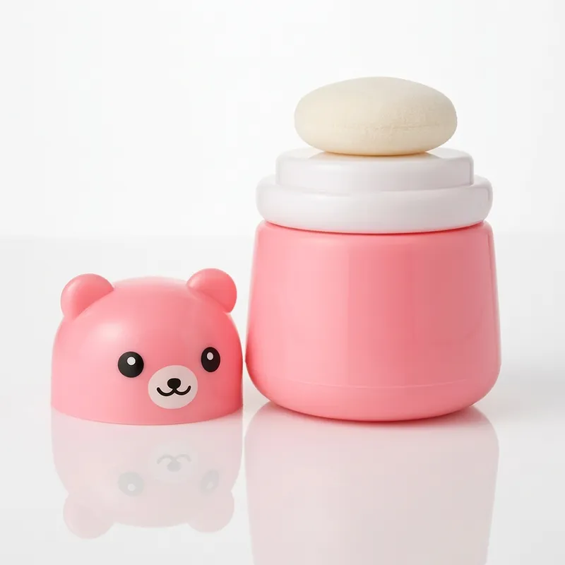 Cute Animal Powder Puff Bottle for Kids | Baby Talcum Powder Dispenser