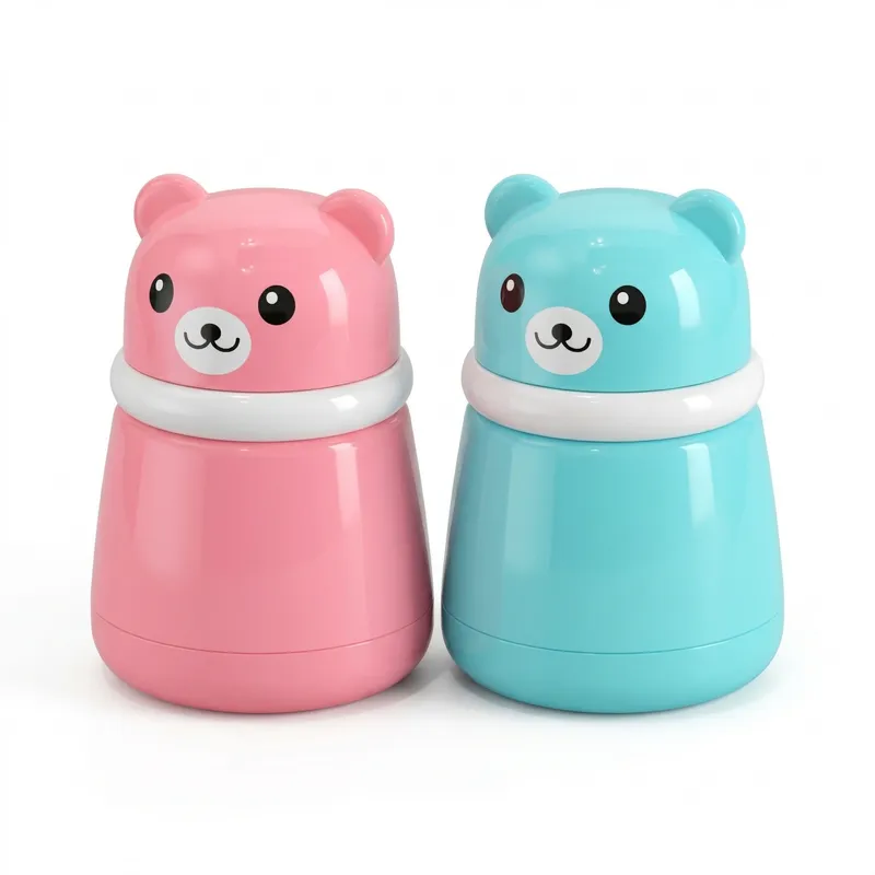 Cute Animal Powder Puff Bottle for Kids | Baby Talcum Powder Dispenser