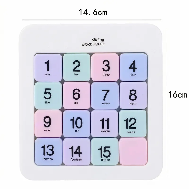 Educational Sliding Number Puzzle Toy for Kids (1–15) | Brain Teaser IQ Game
