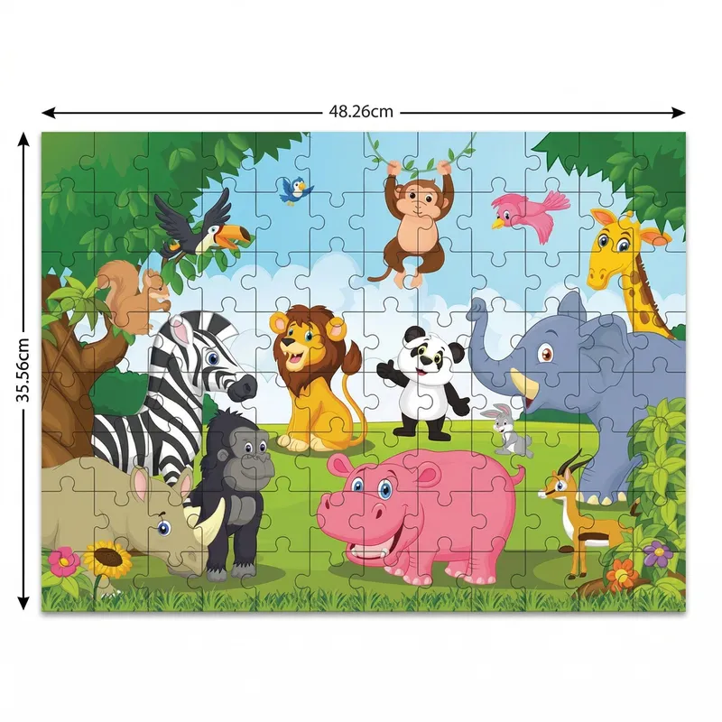 Era of Jungle 96-Piece Jigsaw Puzzle for Kids