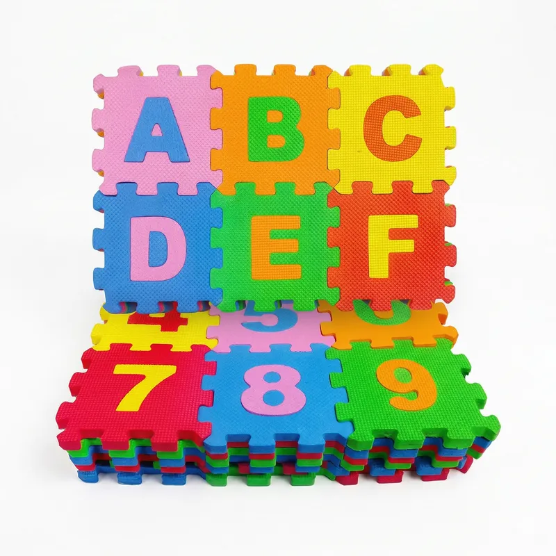 EVA Foam Interlocking Puzzle Floor Mat for Kids | Alphabet A–Z & Numbers 0–9 Learning Mat