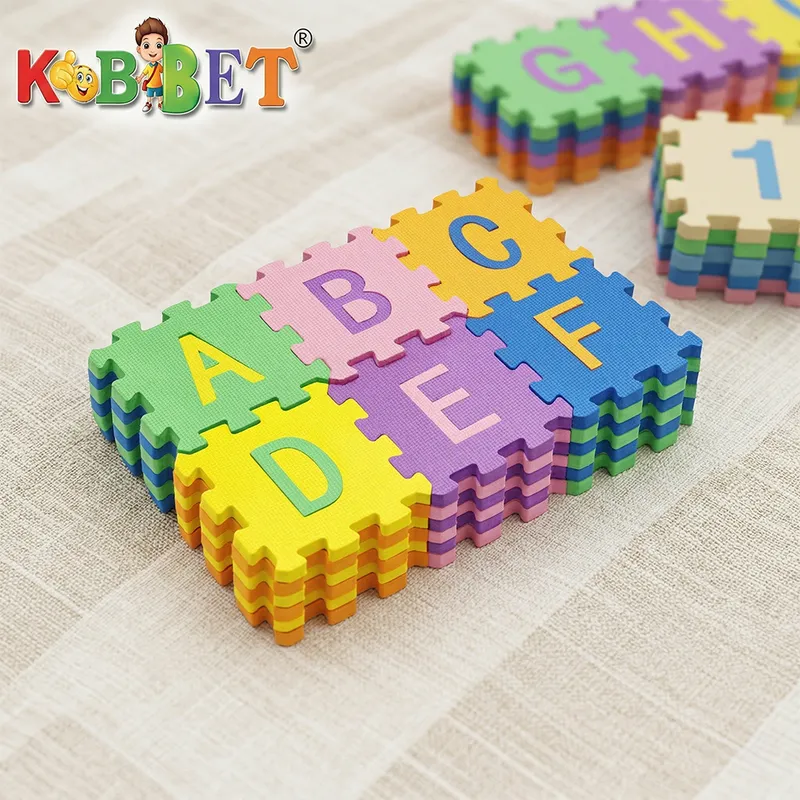 EVA Foam Interlocking Puzzle Floor Mat for Kids | Alphabet A–Z & Numbers 0–9 Learning Mat