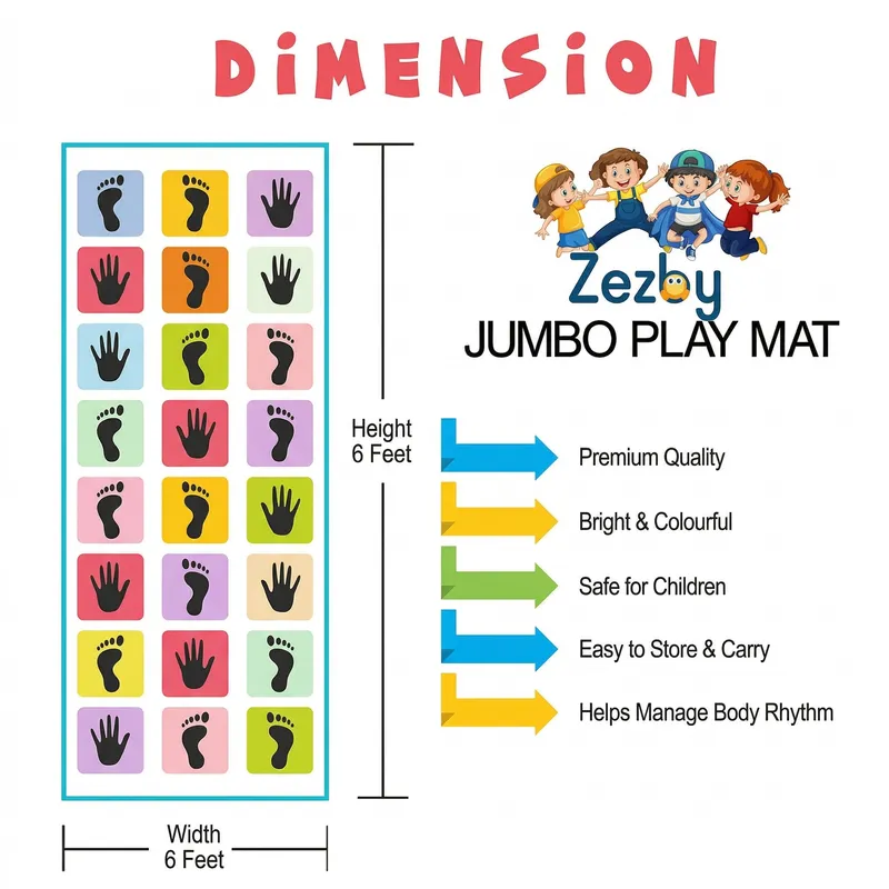 Kids Floor Game Mat – Jump & Play Activity Mat (Multicolor Learning Toy)
