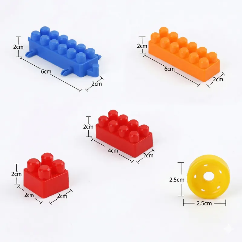 Kids Jumbo Building Blocks Set (Multicolor, Large Size Educational Toy)