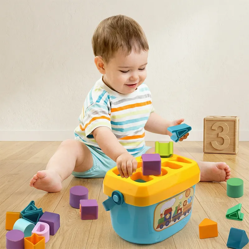 Kids Shape Sorter Toy Box with Alphabet & Geometry Blocks | Educational Learning Toy
