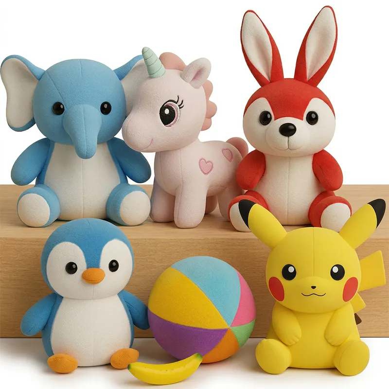 Kids Soft Toy Set – Cute Animal Plush Collection (6 Pieces)