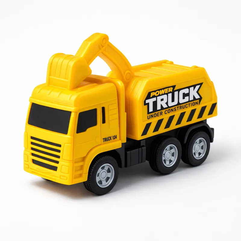 Mini Construction Vehicle Toy Set for Kids (6 Pcs) | Push & Go Trucks, Helicopter & Utility Vehicles