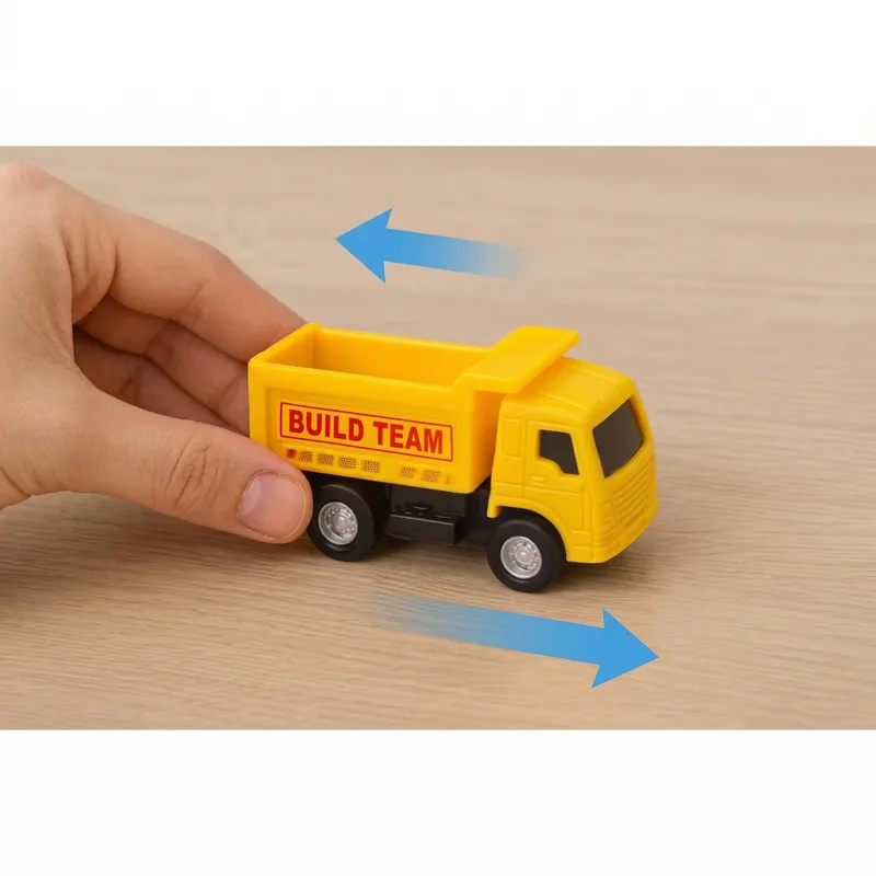 Mini Construction Vehicle Toy Set for Kids (6 Pcs) | Push & Go Trucks, Helicopter & Utility Vehicles