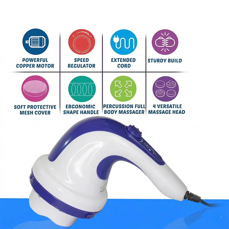 Relax Tone N Slim Electric Body Massager Machine with 5 Interchangeable Heads