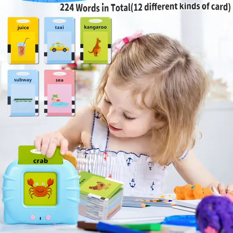 Talking Flash Cards for Kids with Reader Machine | 224 Sight Words Learning Toy