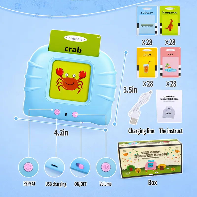 Talking Flash Cards for Kids with Reader Machine | 224 Sight Words Learning Toy