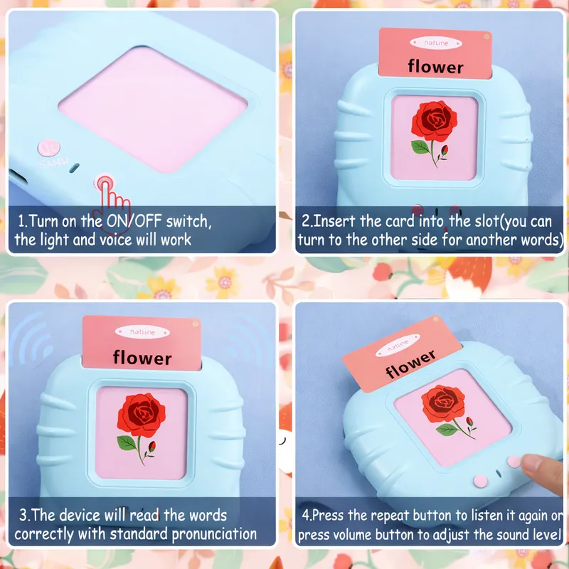 Talking Flash Cards for Kids with Reader Machine | 224 Sight Words Learning Toy