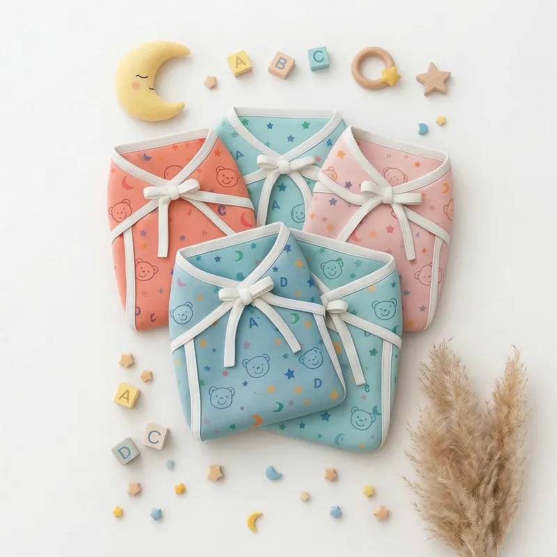 Tie-Up Cloth Diapers & Wrap-Around Baby Tops Combo (Pack of 6) – Soft, Breathable, Reusable