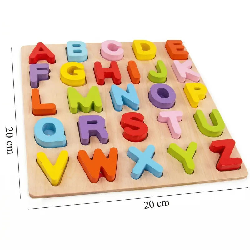 Wooden Educational Puzzle Board Set for Kids – Alphabets, Numbers & Shapes Learning Toy