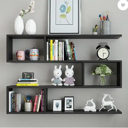 TheGoodLuck Wall Shelf Wall-Mounted Wall Hanging Cabinet Wall Cabinet Bookshelf Bookcase MDF (Medium Density Fiber) Wall Shelf  (Number of Shelves - 1, Brown)