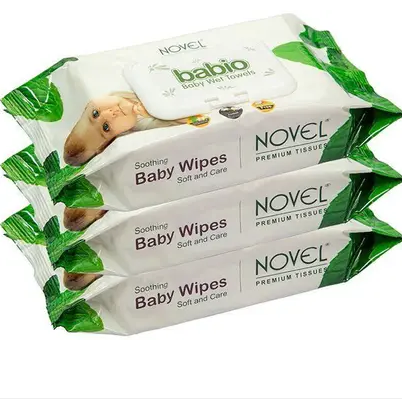 NOVEL Baby Wipes 80 Sheets pack of 3/with Lid  (240 Wipes)