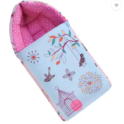 Frido Baby Sleeping Bag 3in1 Cotton Comfortable For New Born Baby Carry Bag 0-12 Month Sleeping Bag  (Pink)